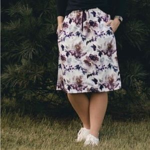 Bristol and Addison MOD sportswear athletic skirts floral and purple
